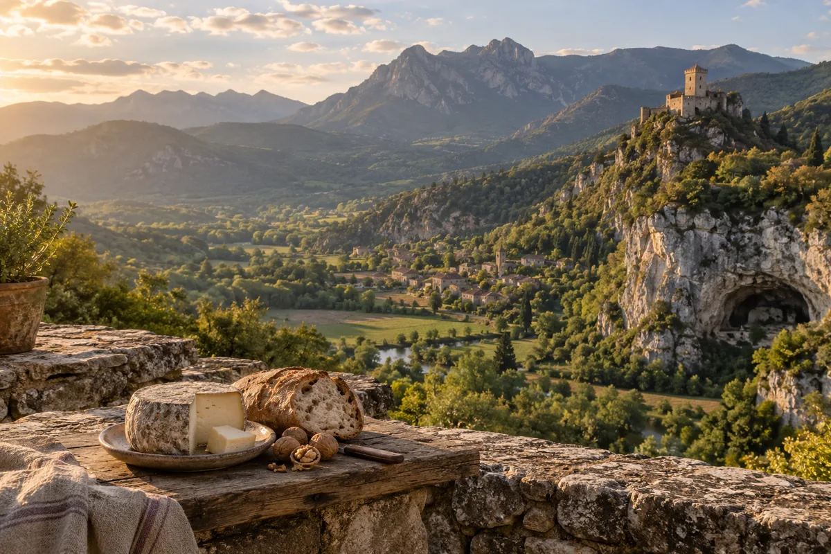 Tourisme en Ariège côté assiette, châteaux, grottes et étapes gourmandes